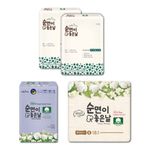 [SALLY'S LAW] Sanitary Pads Cotton Therapy Medium 2packs+Overnight 1pack+Panty liner 1pack - 100% Pure Cotton, US-Certified - Made in Korea